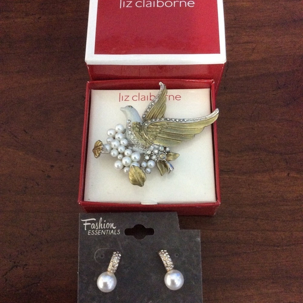 Ladies Pin and Earrings